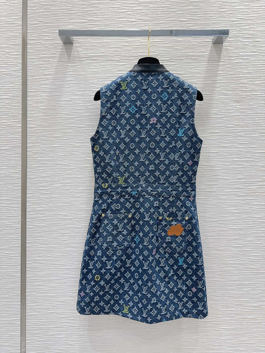 Sleeveless Denim Vest Dress